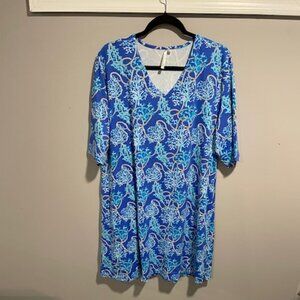 Lulu B- blue and white nautical pattern dress- beautiful! FREE SHIPPING